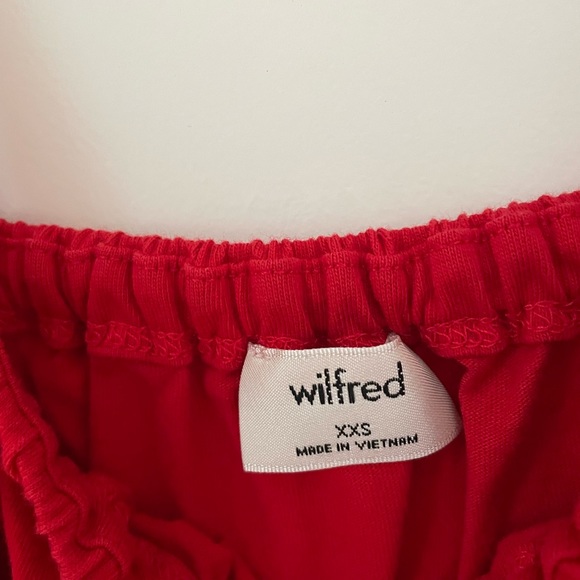 Wilfred Ruffle Strap Crop Top Red XXS - Picture 3 of 6